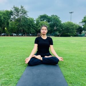 Girl Doing Seated Yoga Pose